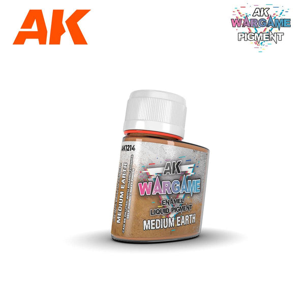 Ak Interactive Medium Earth 35ml Enamel Liquid Pigment Wargame Series AK1214 - Hobby Heaven