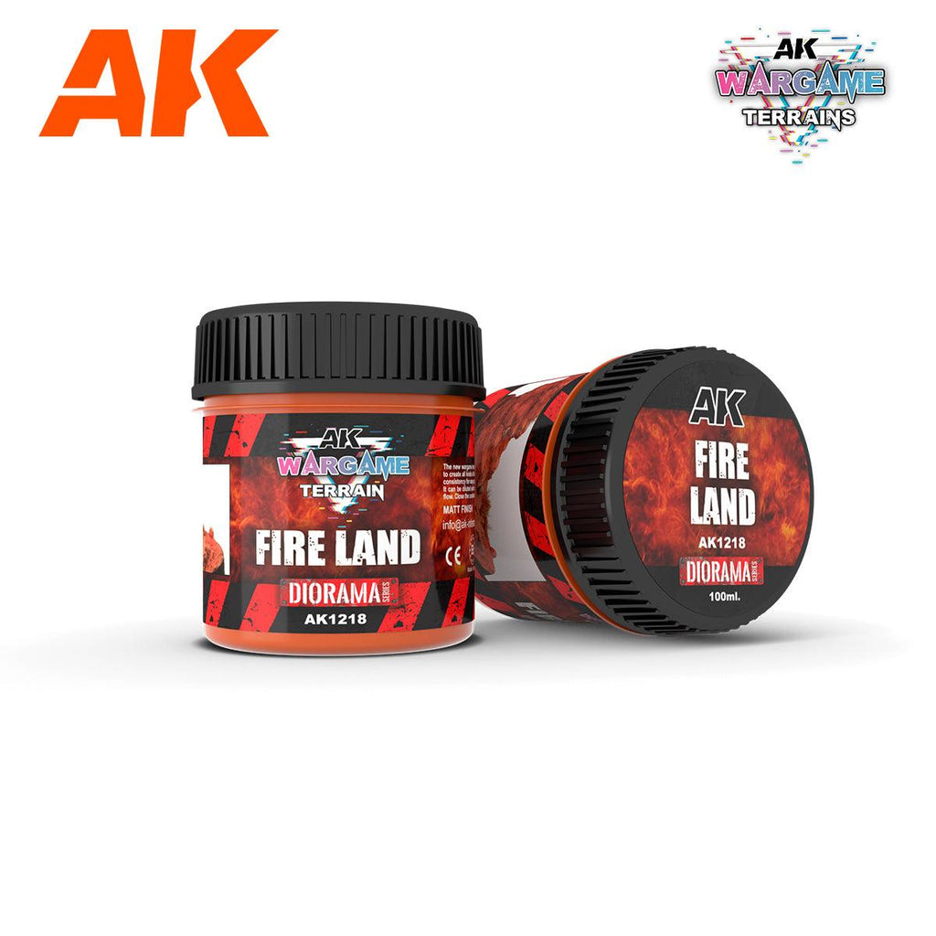 AK Interactive Battle Ground Terrains Fire Land 100ml AK1218 - Hobby Heaven