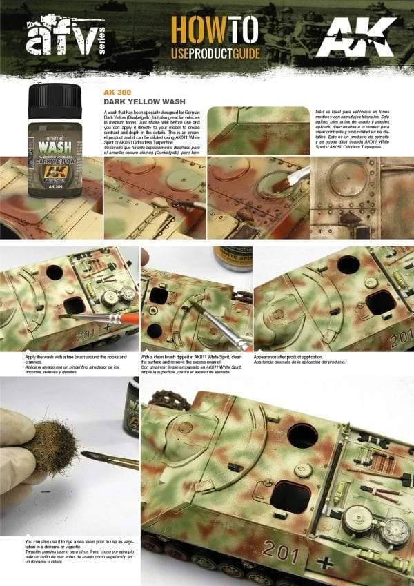 AK Interactive Dark Yellow Wash 35ml - Hobby Heaven