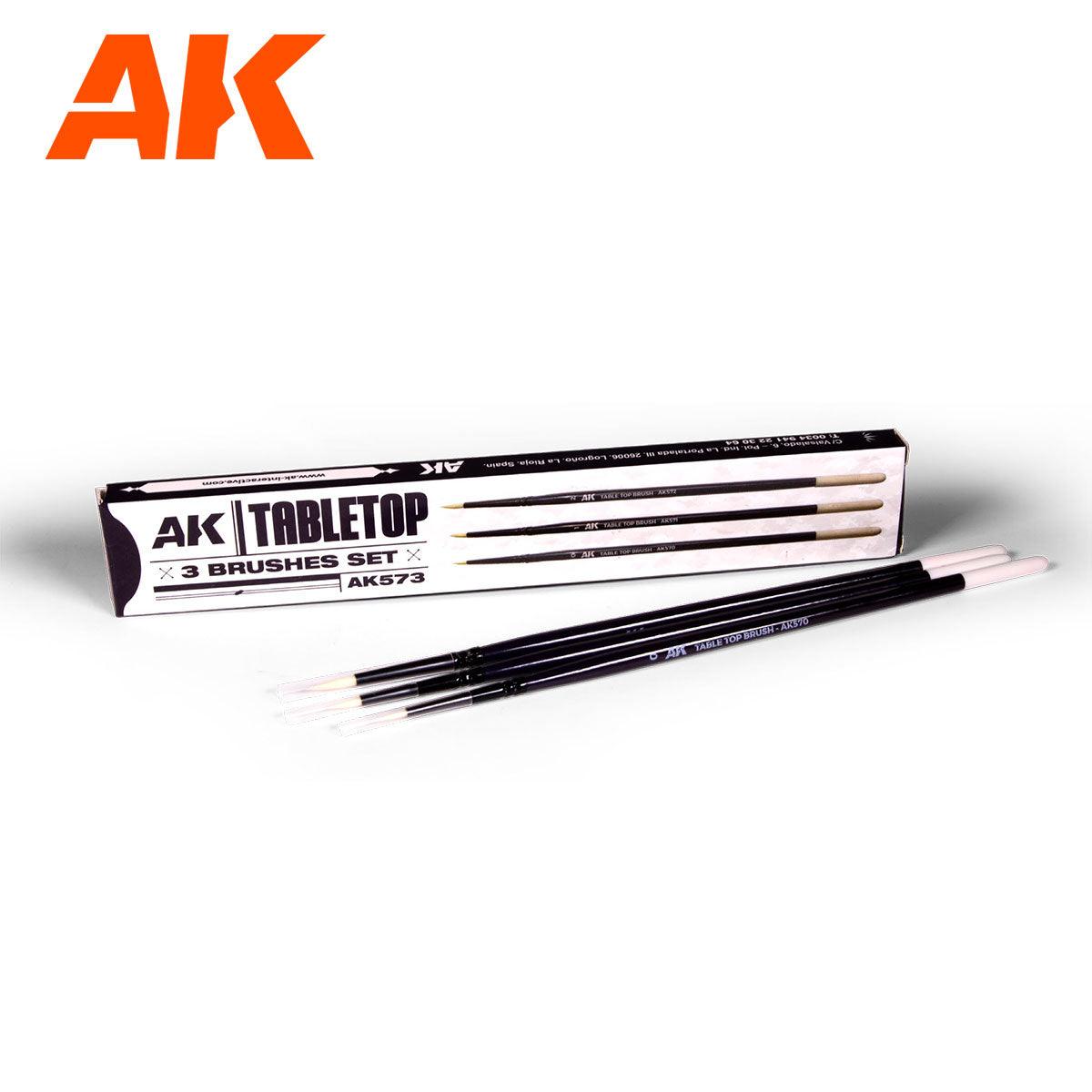 Ak Interactive Tabletop Brush Set 0, 1, 2 AK573 - Hobby Heaven