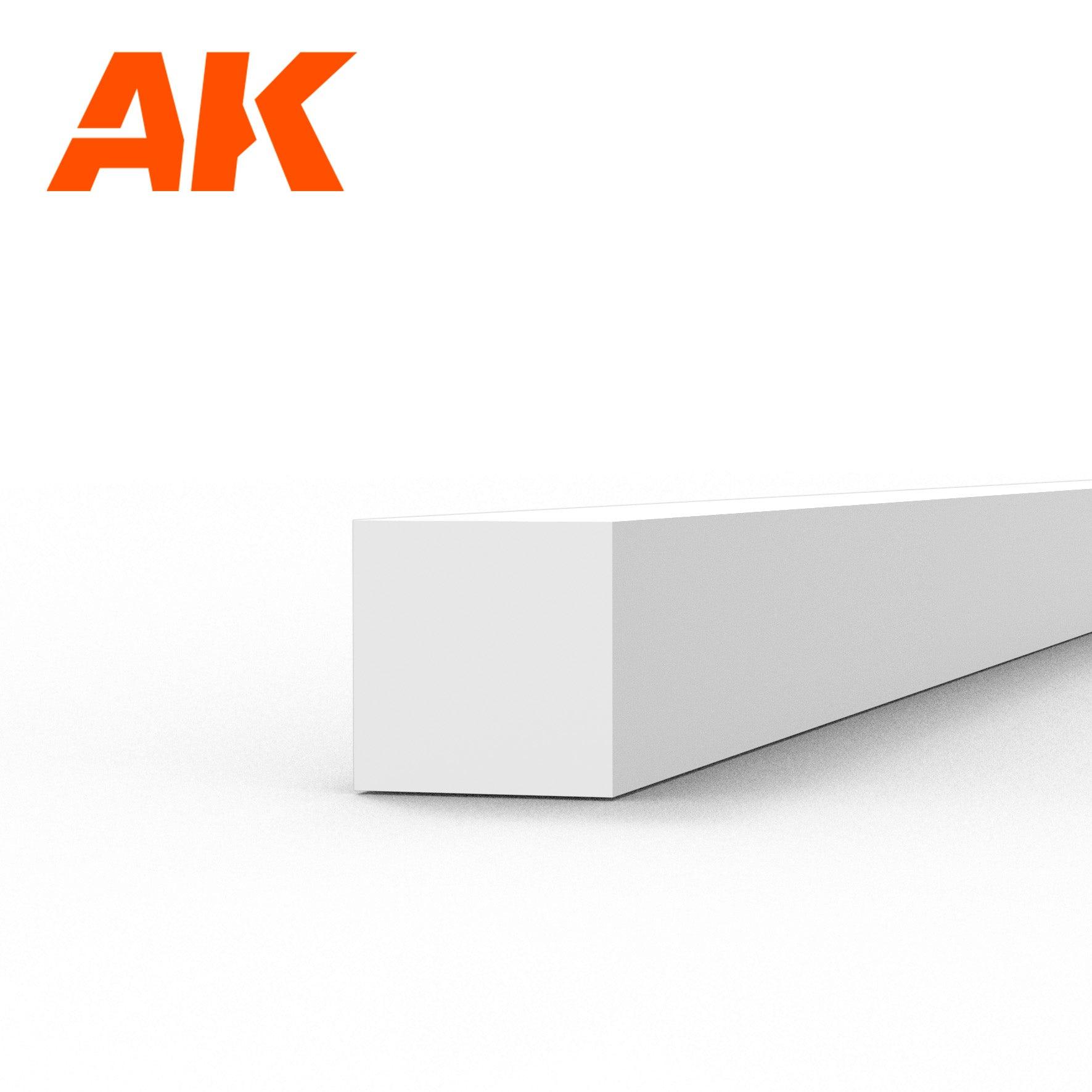 Ak Interactive Styrene Strips 2.00 x 2.00 x 350mm (9pcs)  AK6529 - Hobby Heaven
