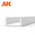 Ak Interactive Styrene U Channel 4.0 WIDTH X 350MM (3pcs) AK6556 - Hobby Heaven