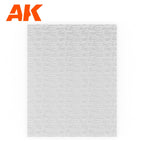 AK6584 water sheet: clear acrylic moulded in long parallel streaks that run across the sheet like a current