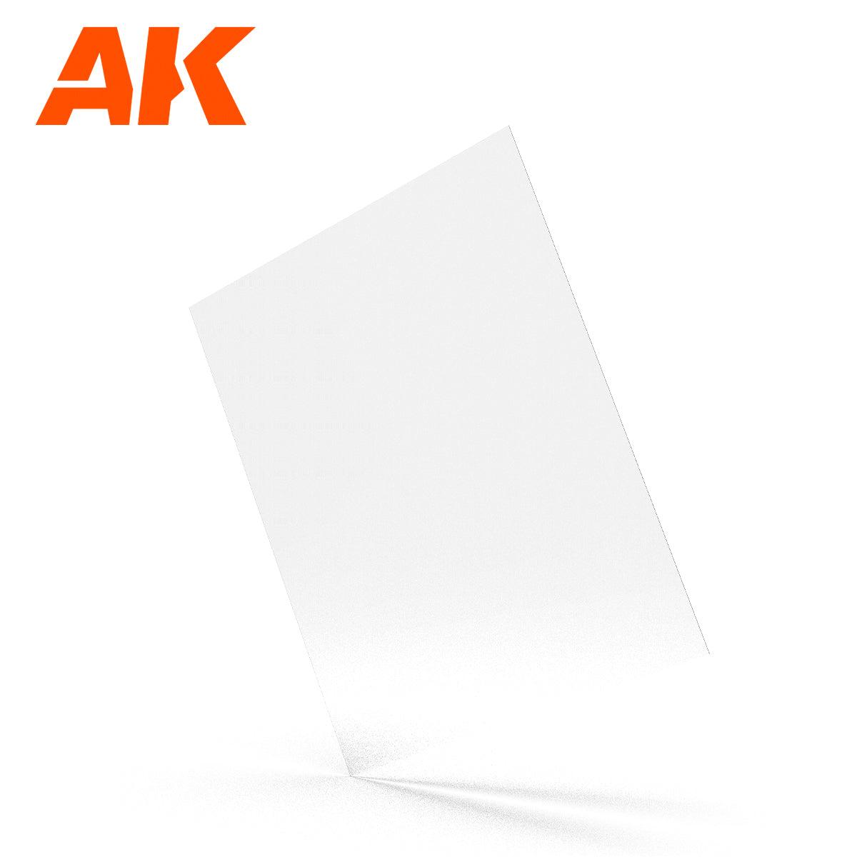 AK Interactive SET OF SHEETS 0.3, 0.5 & 0.7 mm 245x195mm STYRENE AK6572 - Hobby Heaven