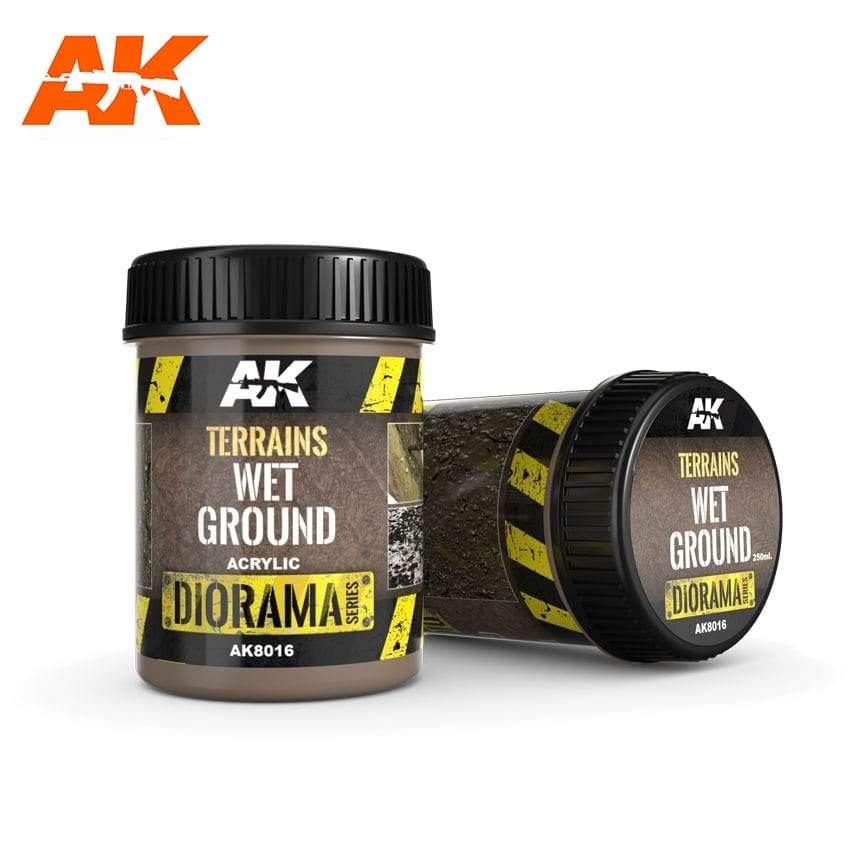 AK Interactive Wet Ground 250ml (Acrylic) Diorama Effects - Hobby Heaven