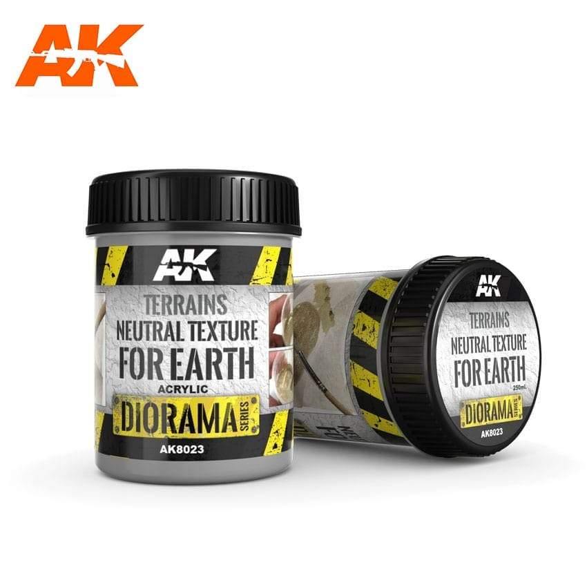 AK Interactive Terrains Neutral Texture for Earth 250ml (Acrylic) Diorama Effects - Hobby Heaven
