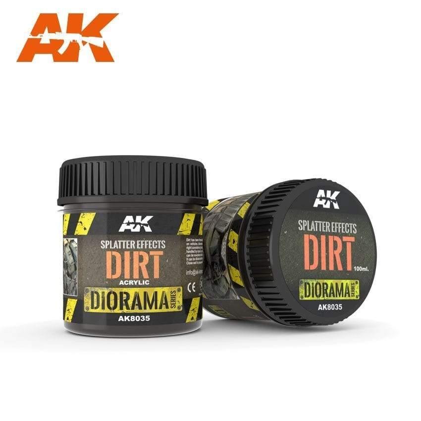 AK Interactive Splatter Effects Dirt 100ml (Acrylic) Diorama Effects - Hobby Heaven