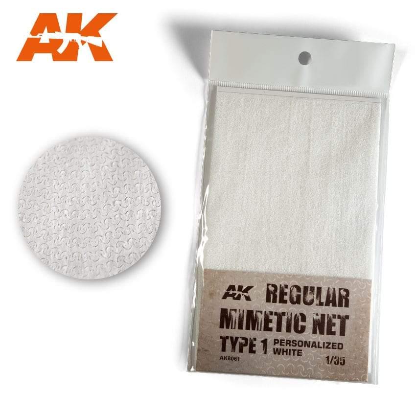 AK Interactive CAMOUFLAGE NET PERSONALIZED WHITE TYPE1 - Hobby Heaven