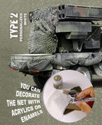 AK Interactive CAMOUFLAGE NET PERSONALIZED WHITE TYPE 2 - Hobby Heaven