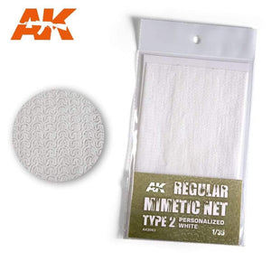 AK Interactive CAMOUFLAGE NET PERSONALIZED WHITE TYPE 2 - Hobby Heaven