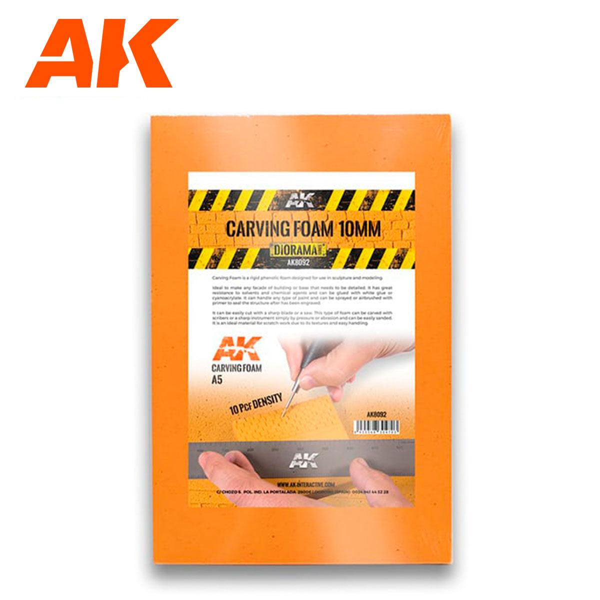 AK Interactive CARVING FOAM 10MM A5 SIZE (228 x 152 MM) AK8092 - Hobby Heaven