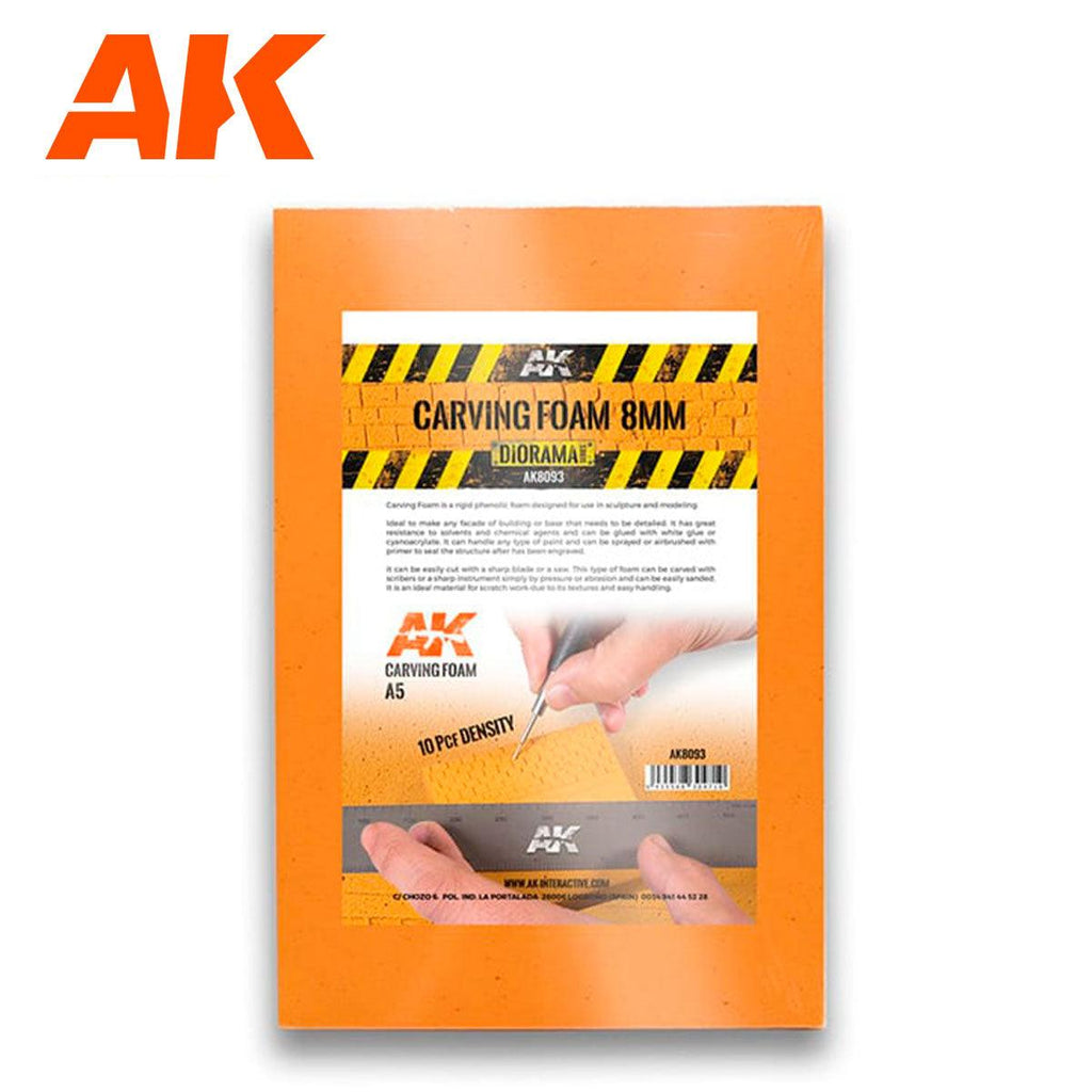 AK Interactive CARVING FOAM 8 MM A5 SIZE (228 x 152 MM) AK8093 - Hobby Heaven