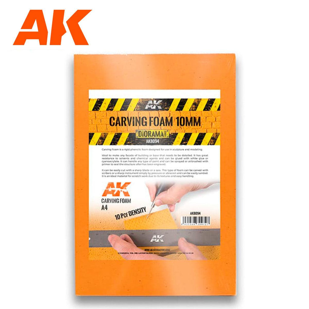 AK Interactive CARVING FOAM 10MM A4 SIZE (305 x 228 MM) AK8094 - Hobby Heaven