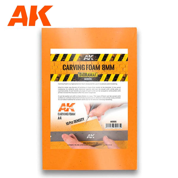 AK Interactive CARVING FOAM 8MM A4 SIZE (305 x 228 MM) AK8095 - Hobby Heaven