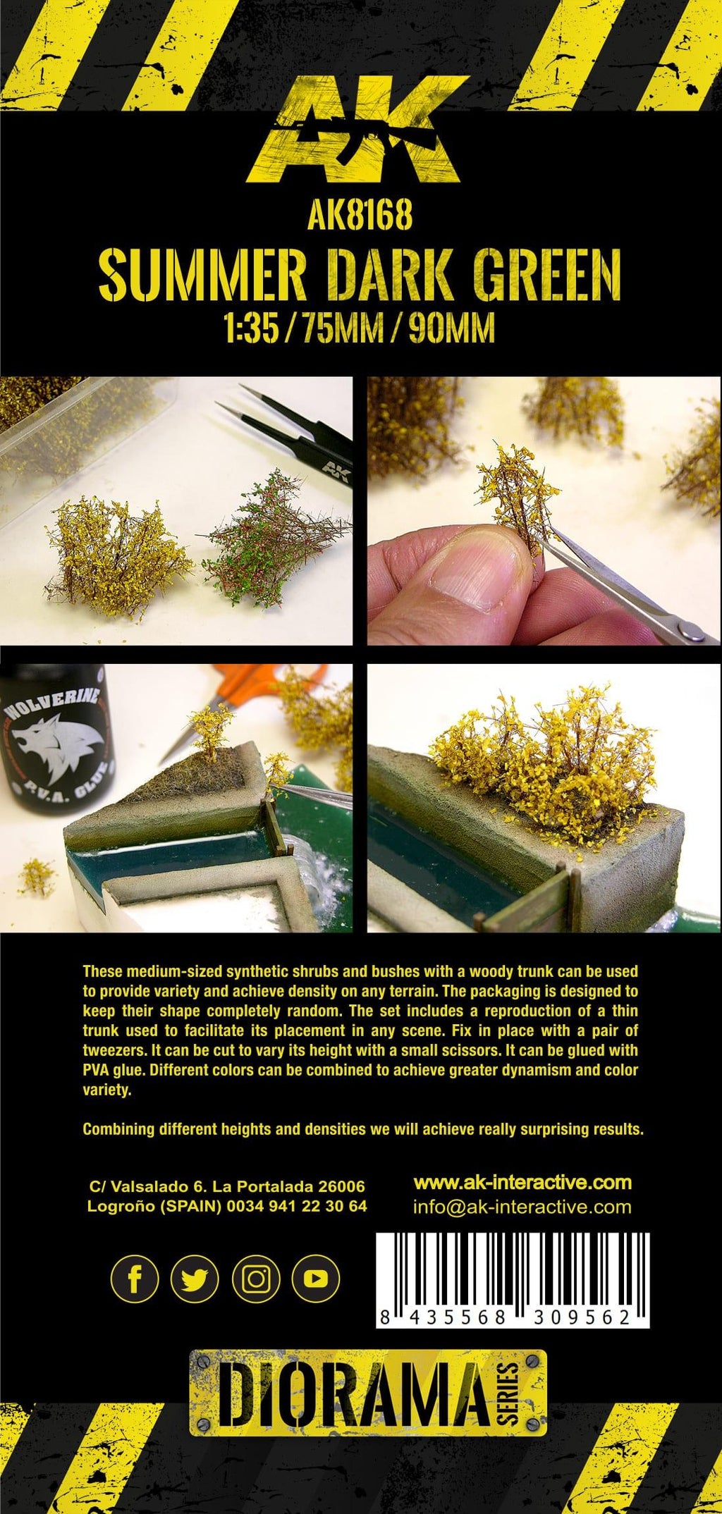 AK Interactive Summer Dark Green Shrubberies Diorama Basing AK8168 - Hobby Heaven