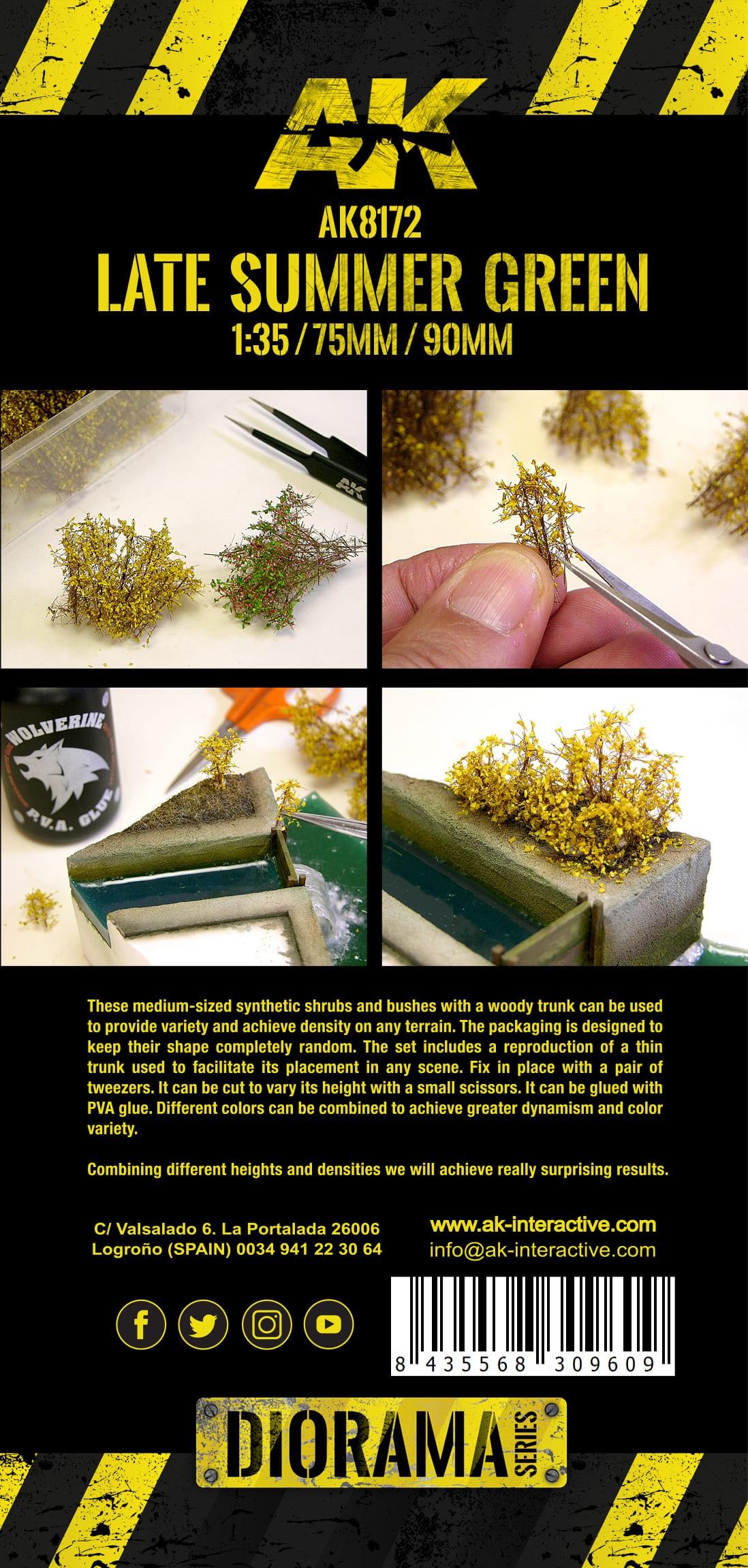 AK Interactive Later Summer Green Shrubberies Diorama Basing AK8172 - Hobby Heaven