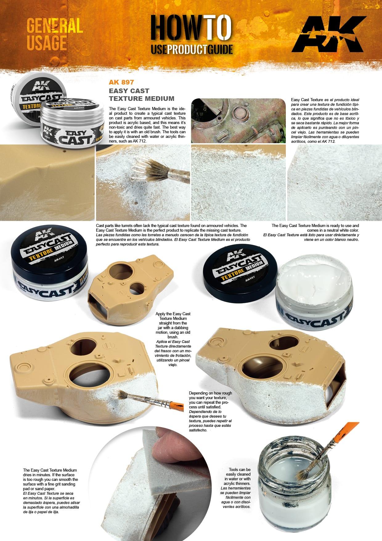 AK Interactive Easy Cast Texture 130g AK897 - Hobby Heaven