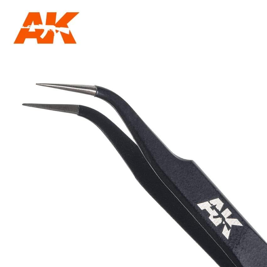 AK Interactive Precise Curved Tweezers - Hobby Heaven