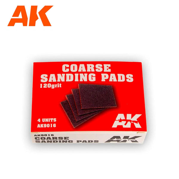 Ak Interactive Coarse Sanding Pads – 120 Grit 4pcs AK9016 - Hobby Heaven