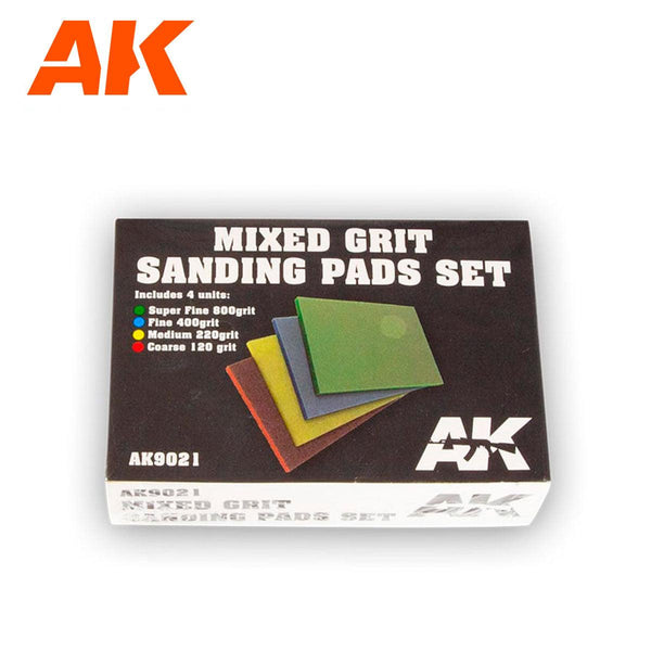 Ak Interactive Mixed Grit Sanding Pads Set 4 Pcs AK9021 - Hobby Heaven