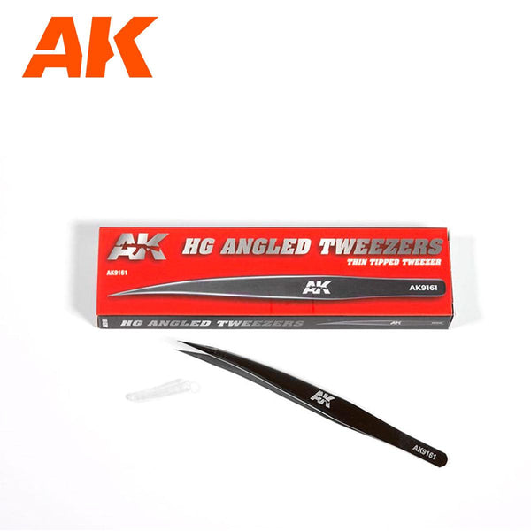 AK Interactive HG Angled Tweezers Twin Tipped 01 AK9161 - Hobby Heaven