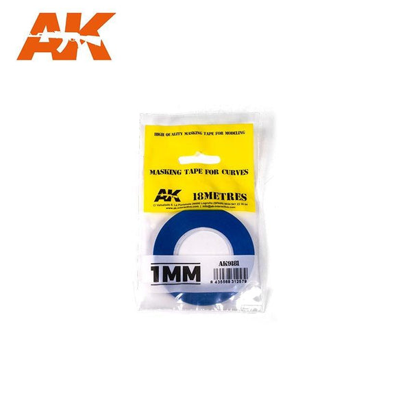 AK Interactive Blue Masking Tape for Curves 1mm AK9181 - Hobby Heaven