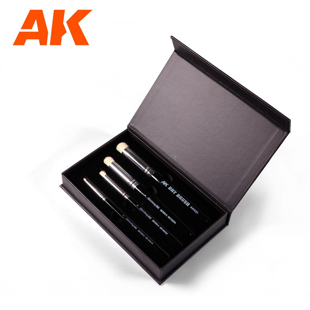 AK Interactive Dry Brush Set Ak9300 - Hobby Heaven