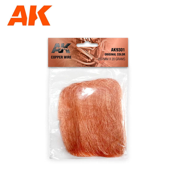 AK Interactive Copper Wire 0.07mm x20grams Original Color AK9301 - Hobby Heaven