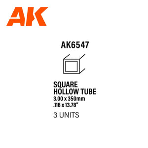 Ak Interactive Styrene Square Hollow Tube 3.00 X 350MM (3pcs) AK6547 - Hobby Heaven