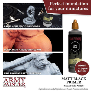 Air Primer Black 100 ml Warpaints Army Painter AW2011 - Hobby Heaven