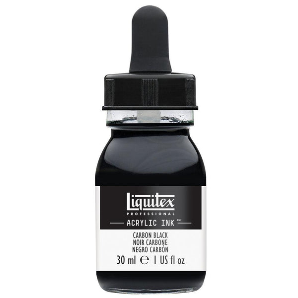 Liquitex Carbon Black Acrylic Ink 30ml - Hobby Heaven