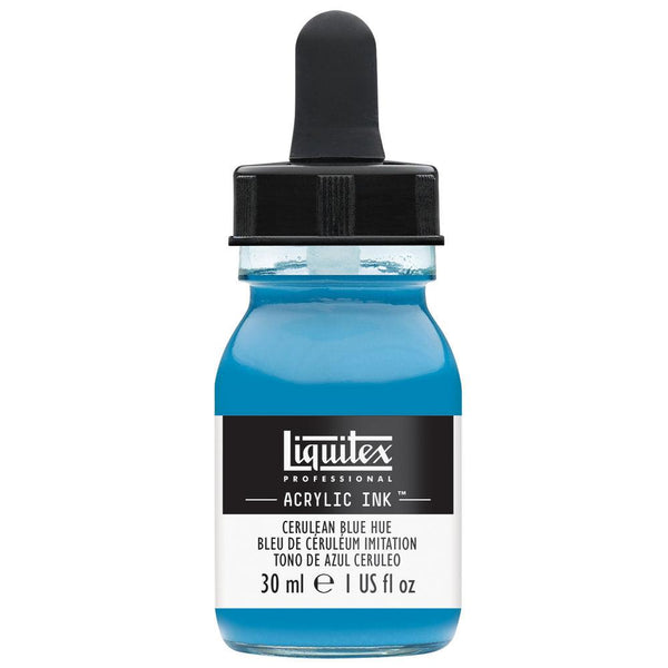 Liquitex Cerulean Blue Hue Acrylic Ink 30ml - Hobby Heaven