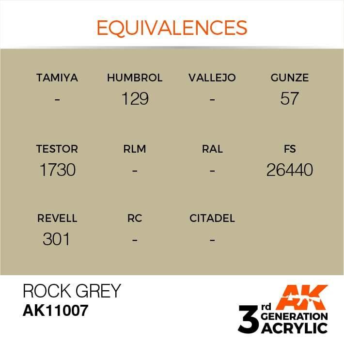 AK Interactive 3rd Gen Rock Grey 17ml - Hobby Heaven
