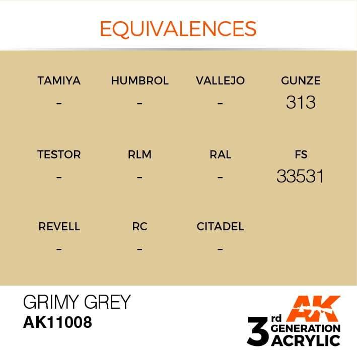AK Interactive 3rd Gen Grimy Grey 17ml - Hobby Heaven