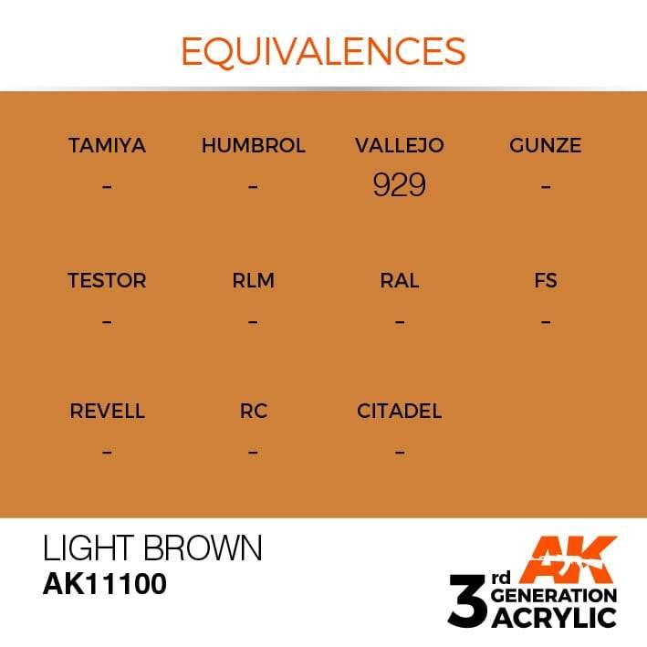AK Interactive 3rd Gen Light Brown 17ml - Hobby Heaven