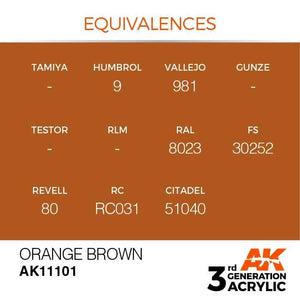 AK Interactive 3rd Gen Orange Brown 17ml - Hobby Heaven