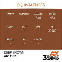 AK Interactive 3rd Gen Deep Brown 17ml - Hobby Heaven