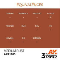 AK Interactive 3rd Gen Medium Rust 17ml - Hobby Heaven
