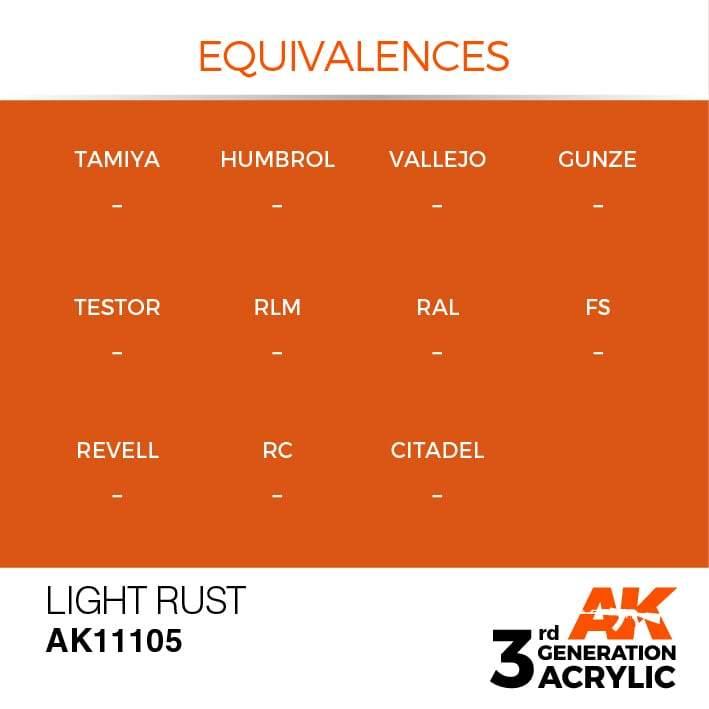 AK Interactive 3rd Gen Light Rust 17ml - Hobby Heaven