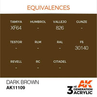 AK Interactive 3rd Gen Dark Brown 17ml - Hobby Heaven
