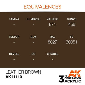 AK Interactive 3rd Gen Leather Brown 17ml - Hobby Heaven
