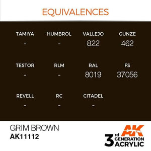 AK Interactive 3rd Gen Grim Brown 17ml - Hobby Heaven