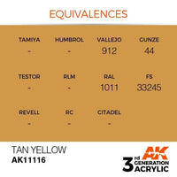 AK Interactive 3rd Gen Tan Yellow 17ml - Hobby Heaven