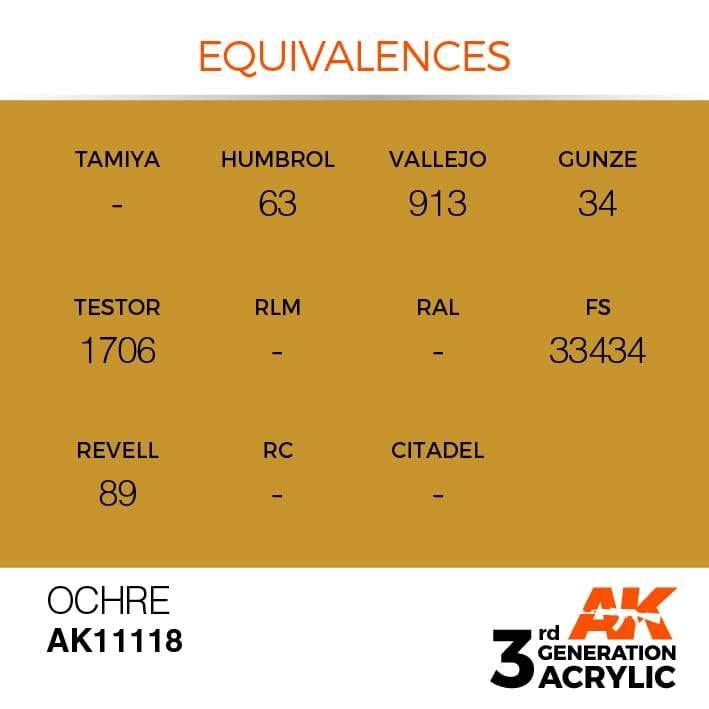 AK Interactive 3rd Gen Ocher 17ml - Hobby Heaven