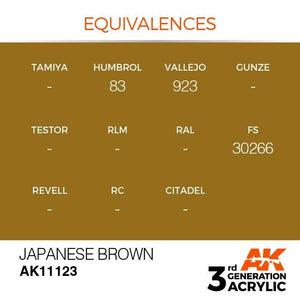 AK Interactive 3rd Gen Japanese Brown 17ml - Hobby Heaven