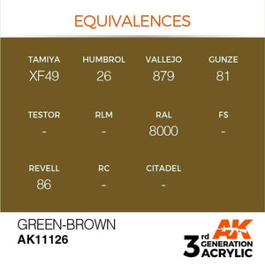 AK Interactive 3rd Gen Green-Brown 17ml - Hobby Heaven