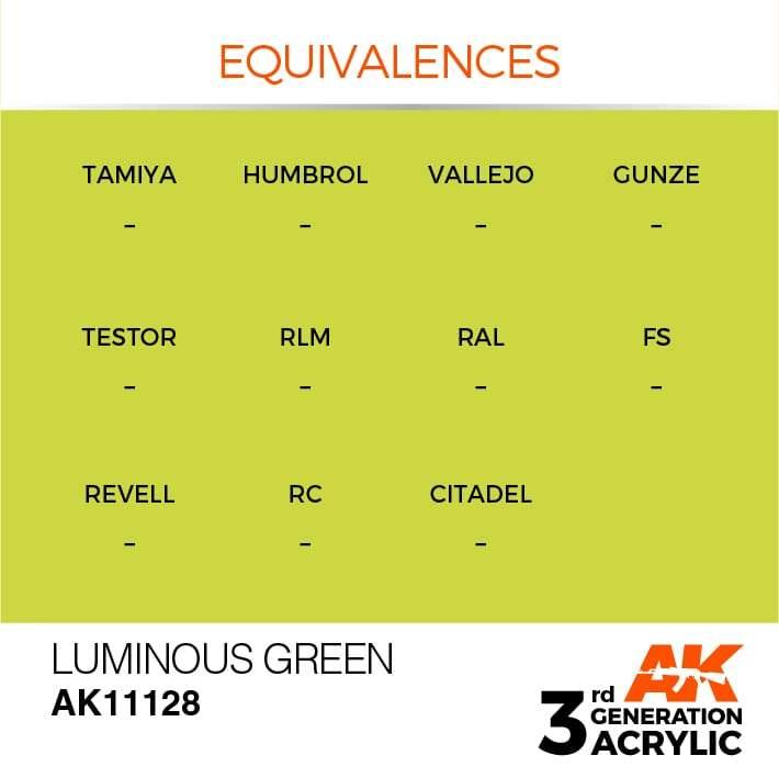 AK Interactive 3rd Gen Luminous Green 17ml - Hobby Heaven