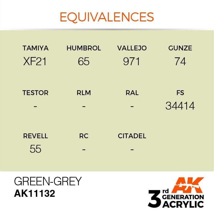 AK Interactive 3rd Gen Green-Grey 17ml - Hobby Heaven