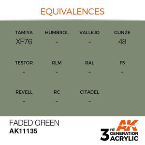 AK Interactive 3rd Gen Faded Green 17ml - Hobby Heaven