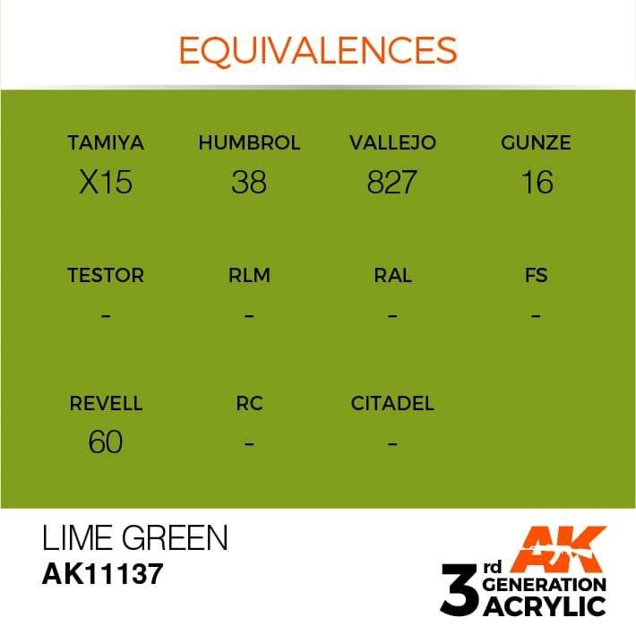 AK Interactive 3rd Gen Lime Green 17ml - Hobby Heaven